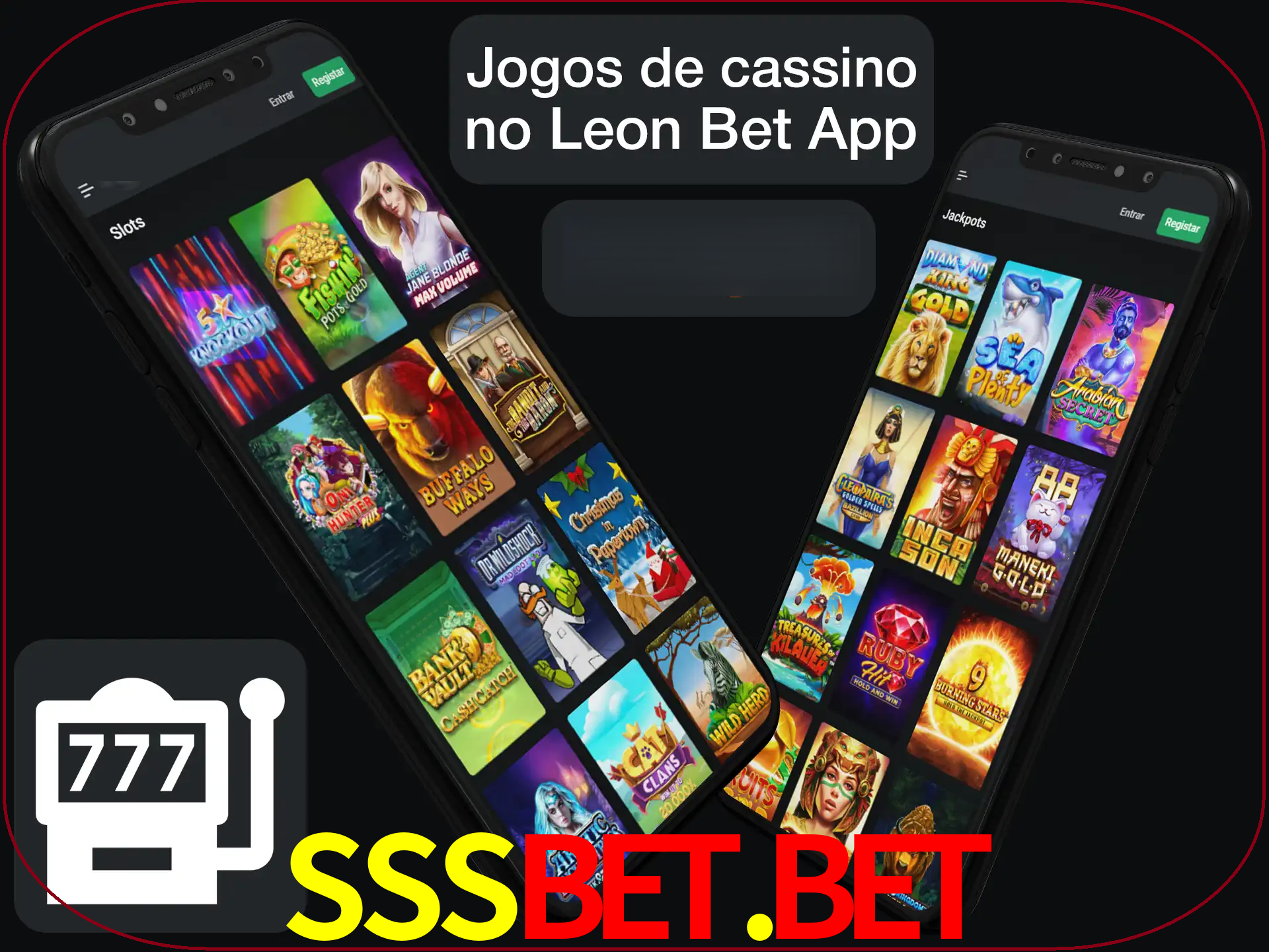 Escolha quais jogos de cassino jogar no app.