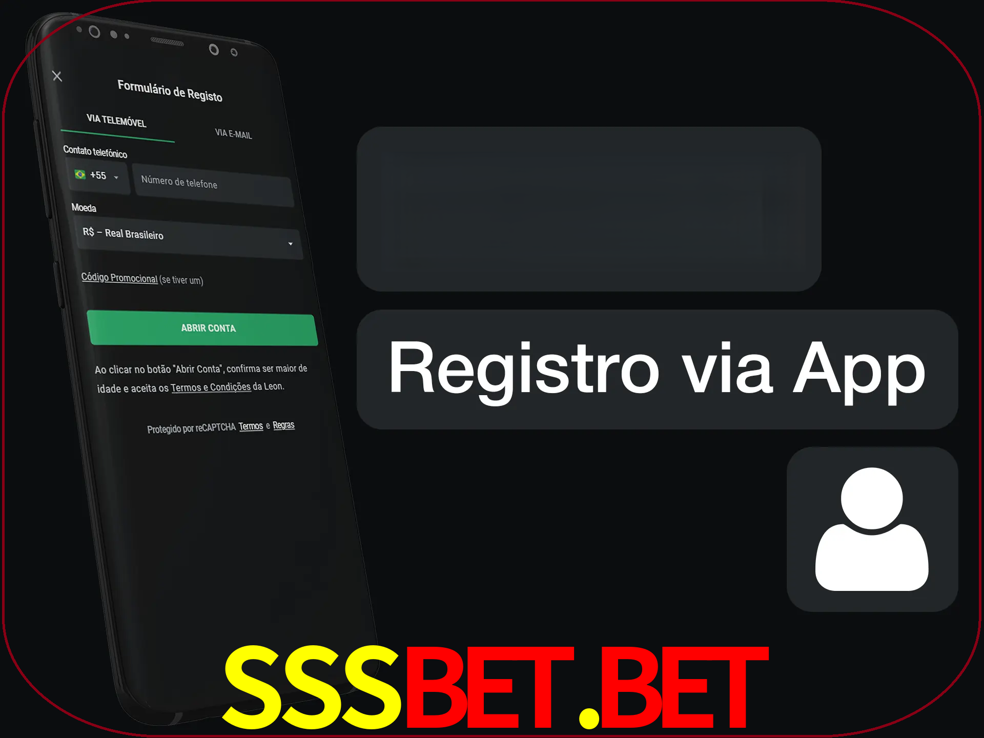 Registre-se com duas etapas usando o aplicativo.