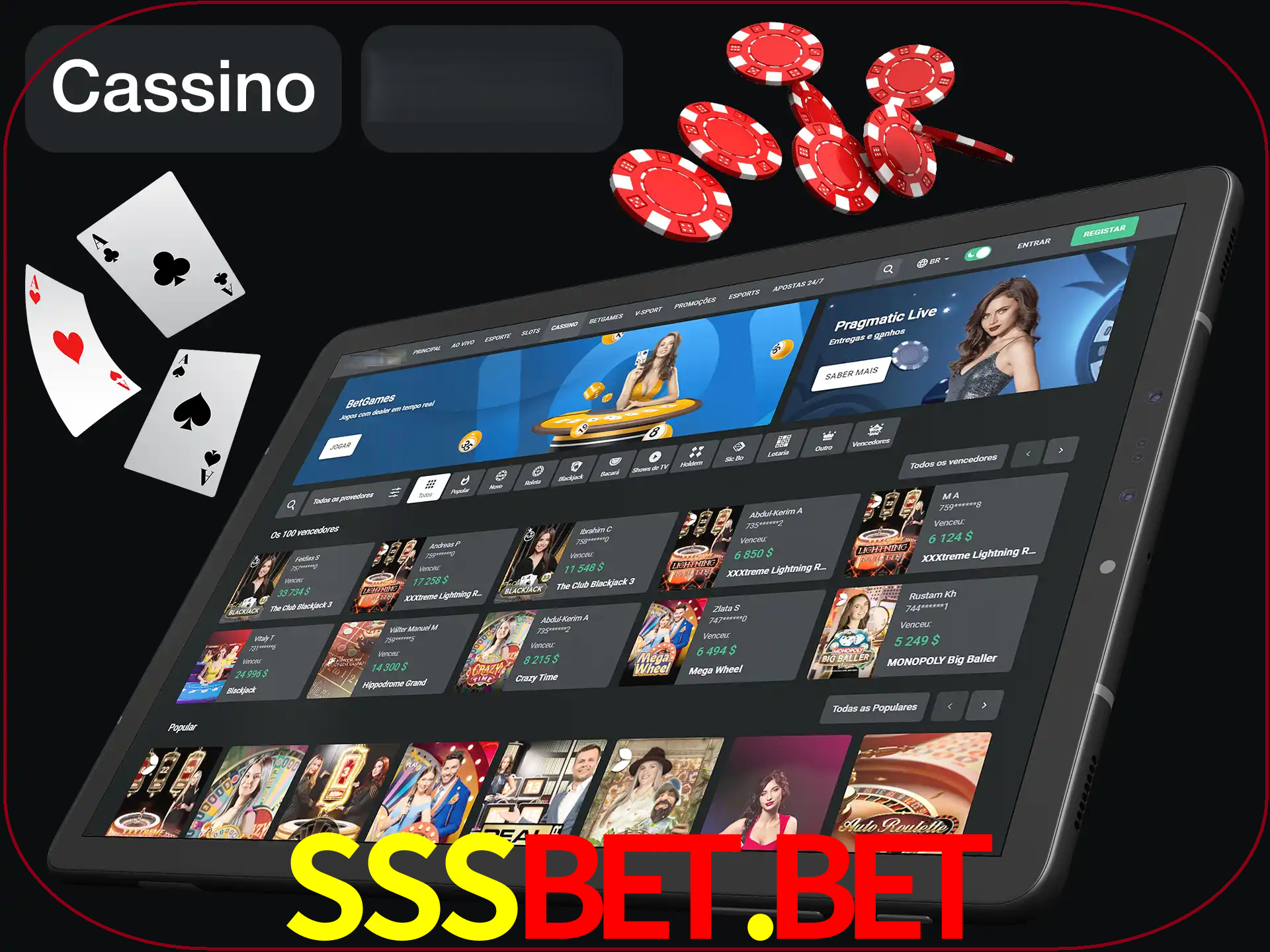 Jogue vários jogos de cassino em nosso cassino.