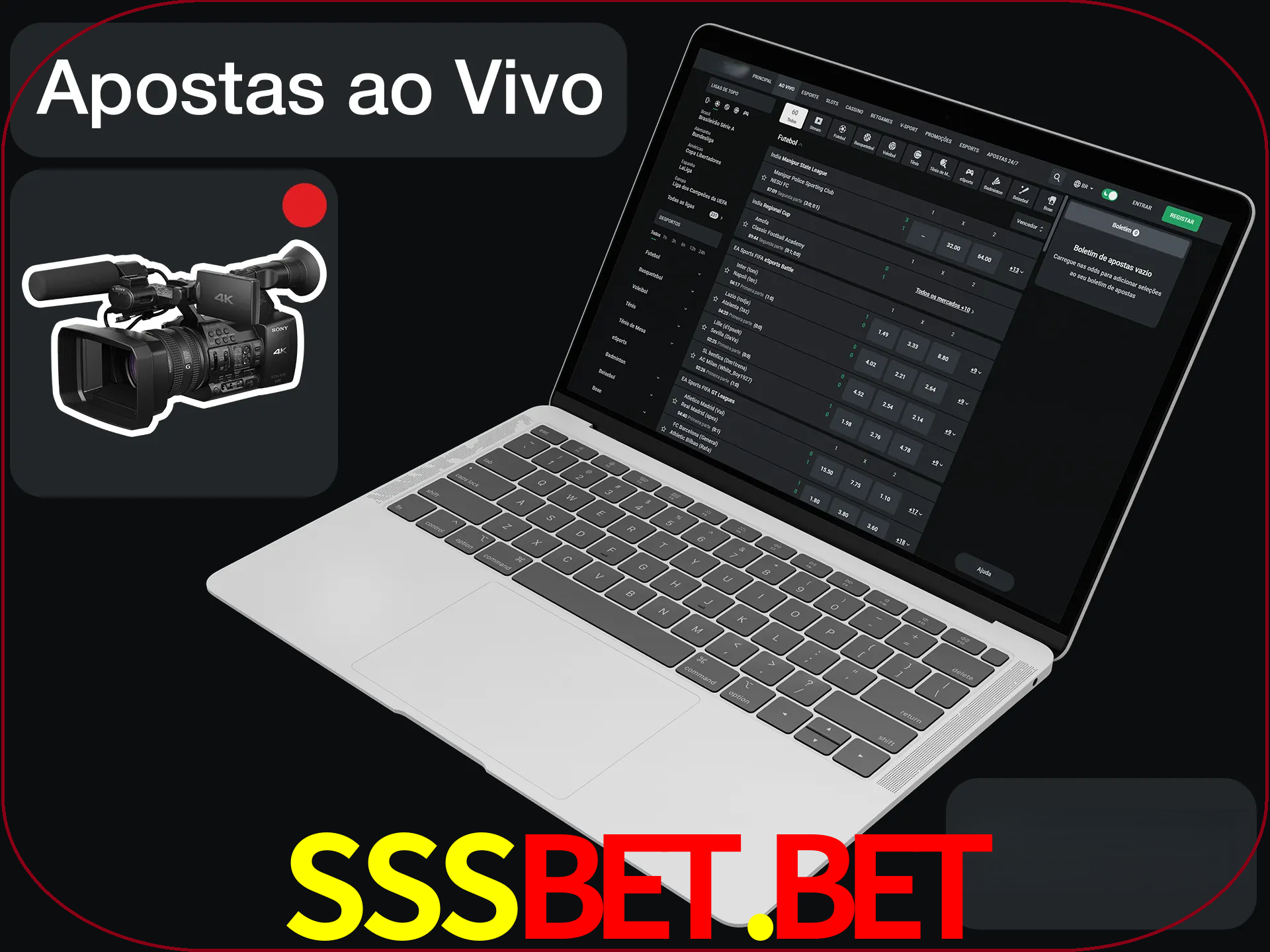 Aposte em formato ao vivo em nosso site.